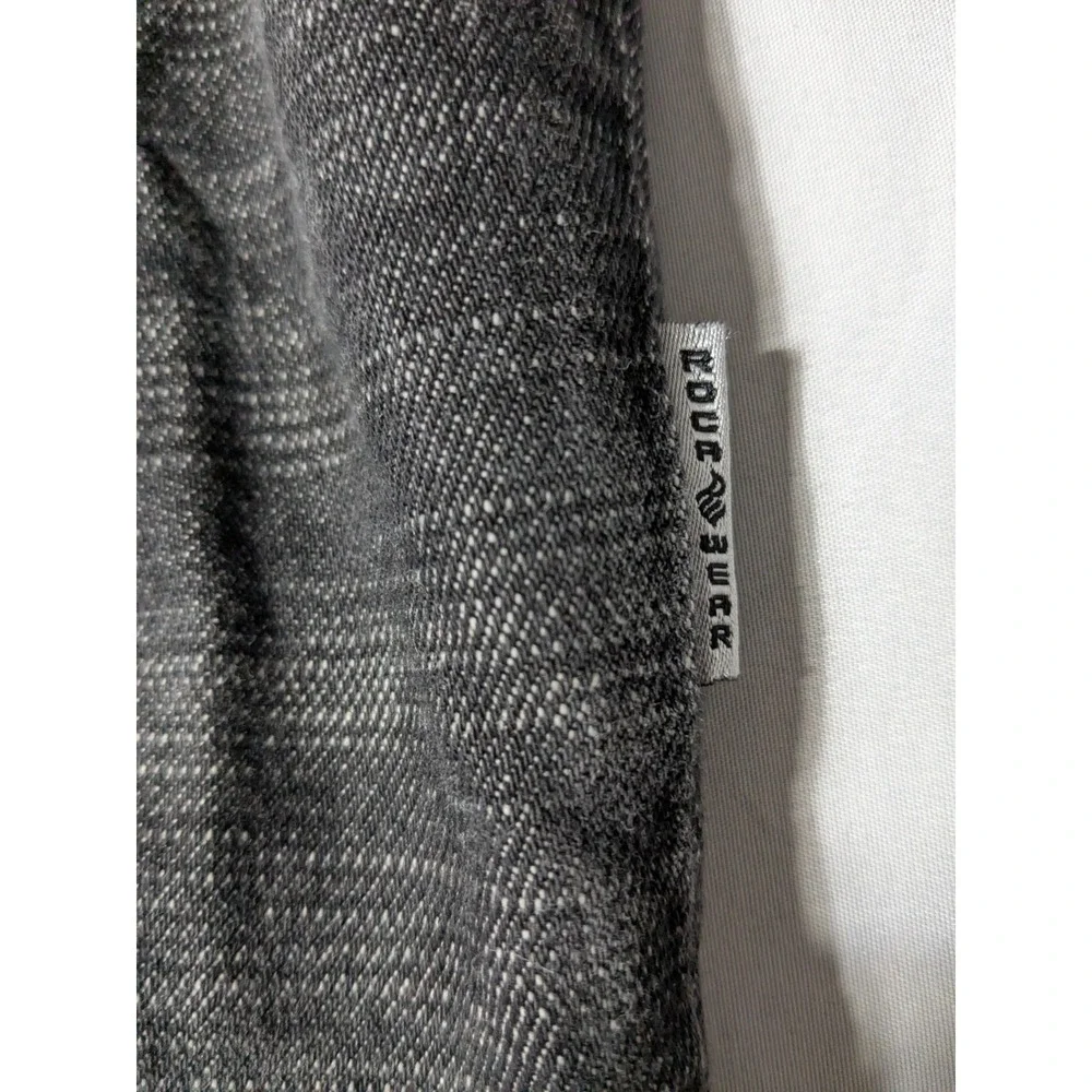 VTG ROCAWEAR Men‎ 2XL Black Heather Denim  Full Zip Jean Jacket